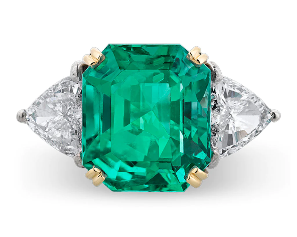 Emerald gemstone, a green gemstone